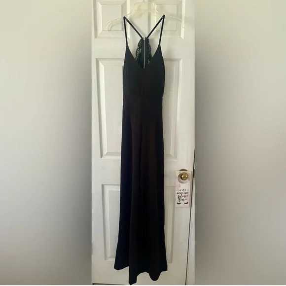 Cien • NWT Black Lace Back Jumpsuit - Picture 3 of 8